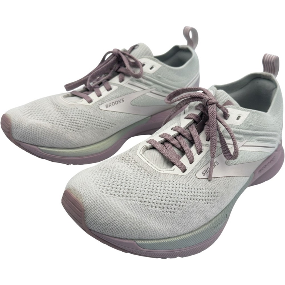 Brooks Ricochet 3 1203481B159 Gray Lavendar Running Sneaker Shoes Woman Size 7 - Picture 2 of 12